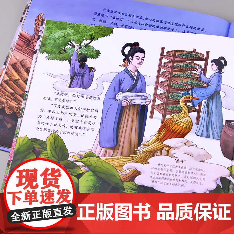 暑期读一本好书]草木芬芳璀璨中国文化启蒙绘本儿童精装硬壳绘本幼儿园阅读中华文化科普地理百科全书 3到6岁以上早教益智书籍高清大图