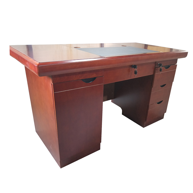 隆博盛景 1.4米木皮桌子 办公桌老板桌总裁桌大班台皮