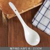 纯白大汤勺2只装 陶瓷家用创意小勺子10个中式骨瓷吃饭喝汤调羹量勺餐具组合