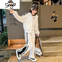 女童秋装运动服套装2022新款时髦洋气童装中大童春秋季开衫两件套 七色王国