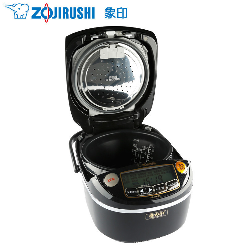 象印(ZO JIRUSHI)电饭煲NP-STH10C 南部铁器 日本原装进口羽釜七段压力IH电磁加热电饭煲高贵黑 3L