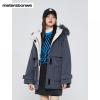 [1件5折价:179.5]美特斯邦威棉服女潮流冬季新款舒适保暖工装连帽派克棉服
