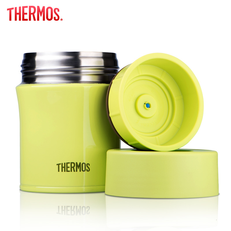 膳魔师(THERMOS)焖烧杯不锈钢焖烧罐保温罐饭菜盒赠礼品JBM-500 JBM-500麻纱蓝