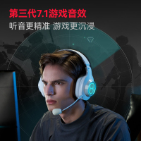 EDIFIER/漫步者G2无线7.1版台式笔记本游戏耳机头戴式蓝牙吃鸡电竞专用台式电脑耳麦 黑红色