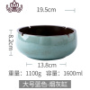 封后创意大号烟灰缸复古特大个性陶瓷烟缸家用客厅办公室多功能烟灰缸 烟灰缸-大号蓝色摆件
