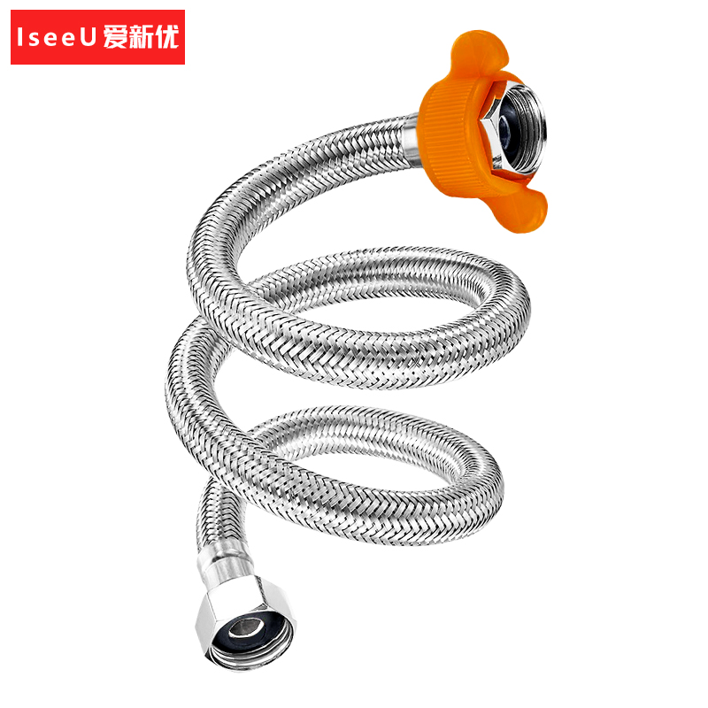 爱新优 304不锈钢编织管软连接 4分-DN15*80cm 根