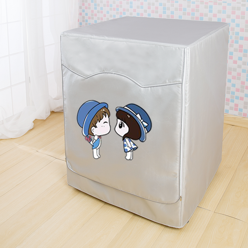 全自动滚筒洗衣机罩防水防晒海尔美的小天鹅西门子tc防尘套子|情投意合加绒粘拉一体滚筒 滚筒前开6公斤专用
