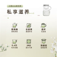 小熊(Bear)玻璃养生壶迷你养生杯办公室桌面家用加热杯垫 恒温壶小型分体式炖煮杯煮茶壶玻璃花茶壶