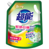 超能洗衣液时尚炫彩植翠低泡1kg*4袋家庭量贩装8斤 (鲜艳亮丽)