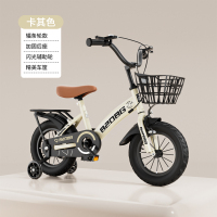 奇客童车zt-181A儿童自行车宝宝男女孩子单车12/14/16/18/20寸脚踏车2 -11岁可调高低 12寸2-5岁（适合身高85-105cm） 卡其色+后座+闪光辅助轮