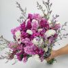 云南勿忘我干花花束 真花客厅装饰花束家居摆设小清新ins摆件装饰|33支玫红+粉+白+草 不带篮
