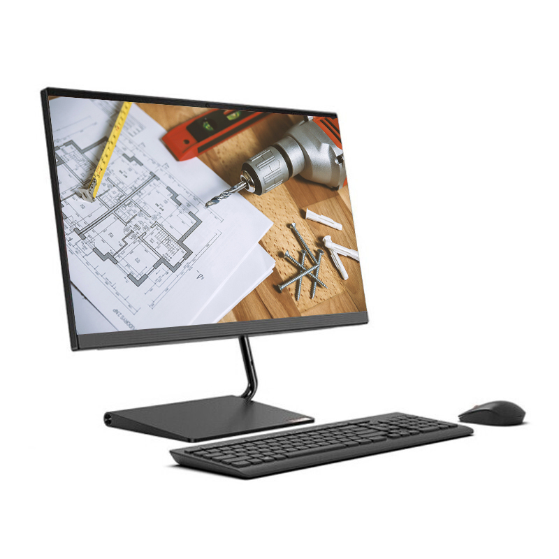 联想（Lenovo）AIO逸 23.8英寸 i5-10210U 8G 512G 固态 黑色商务办公一体机台式机家用电脑