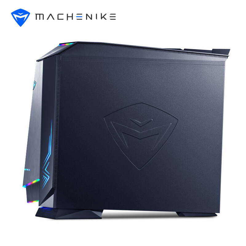 MACHENIKE机械师曙光F117-D吃鸡游戏台式机电脑电竞主机赛博朋克办公RGB灯箱送鼠标(10代i7-10700 16GB 256GB+1TB RTX2060 6G独显)高清大图