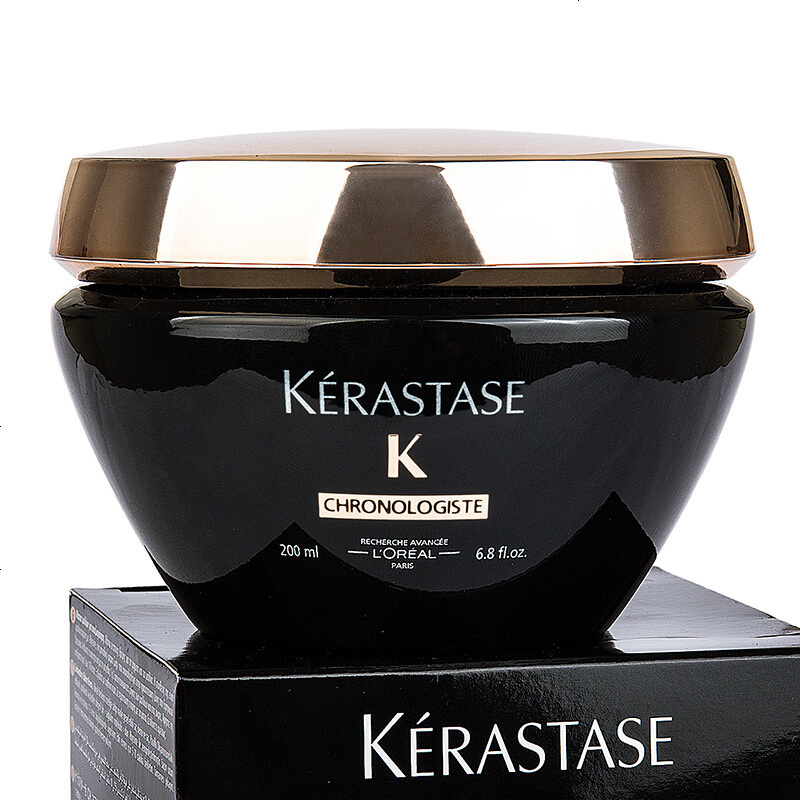 卡诗（KERASTASE） 黑钻凝时发膜200ml 鱼子酱精华多效修护改善沙发 头发营养护理免蒸发膜