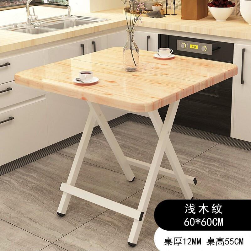 苏宁严选彤悦tongyue折叠饭桌可折叠圆桌餐桌家用小户型现代简约休闲