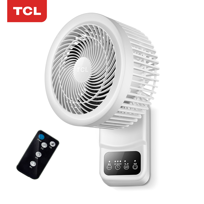 TCL壁扇免打孔挂壁扇智能遥控厨房客厅摇头定时轻音低噪广角摇头电风扇TFB18-21ARD