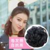 丸子头假发女发圈花苞全真发蓬松自然卷发包假头懒人盘发器半抓夹 假发卷发圈-自然黑
