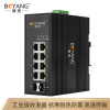 博扬（BOYANG）BY-GG208工业级光纤收发器千兆二光八电单模双纤以太网交换机含电源DC12～58V不含模块