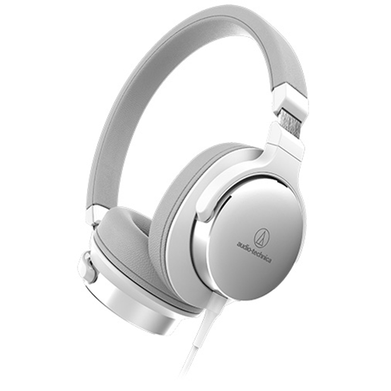 铁三角(audio-technica)ATH-SR5 便携头戴式HiFi耳机 高解析音质 白色