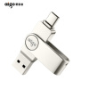 [精选]爱国者(aigo)64GB USB3.1 手机U盘 U356炫酷高速款 银色 双接口手机电脑用 Type-C