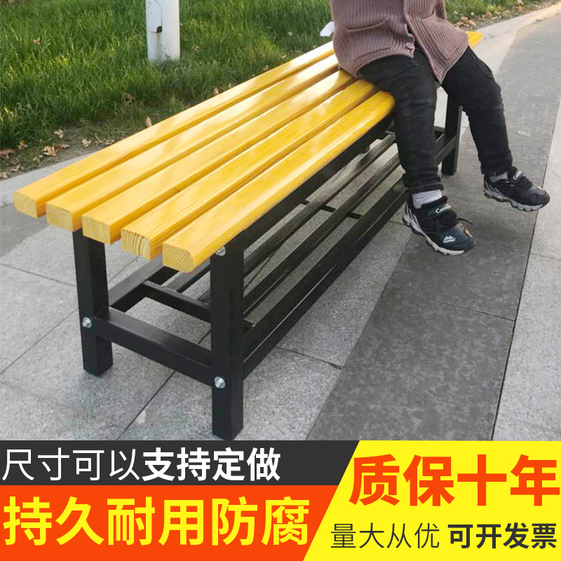 檀星星实木长条凳浴室更衣室换鞋凳户外椅公园长椅防腐健身房休息长凳