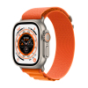 Apple Watch Ultra 智能手表 (GPS+蜂窝版)49mm 钛金属表壳 橙色高山回环式表带大号