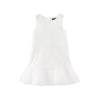 米喜迪mecity童装2020夏女童连衣裙夏亮片蕾丝粉色礼服儿童_455 105cm(110/52) 云朵白