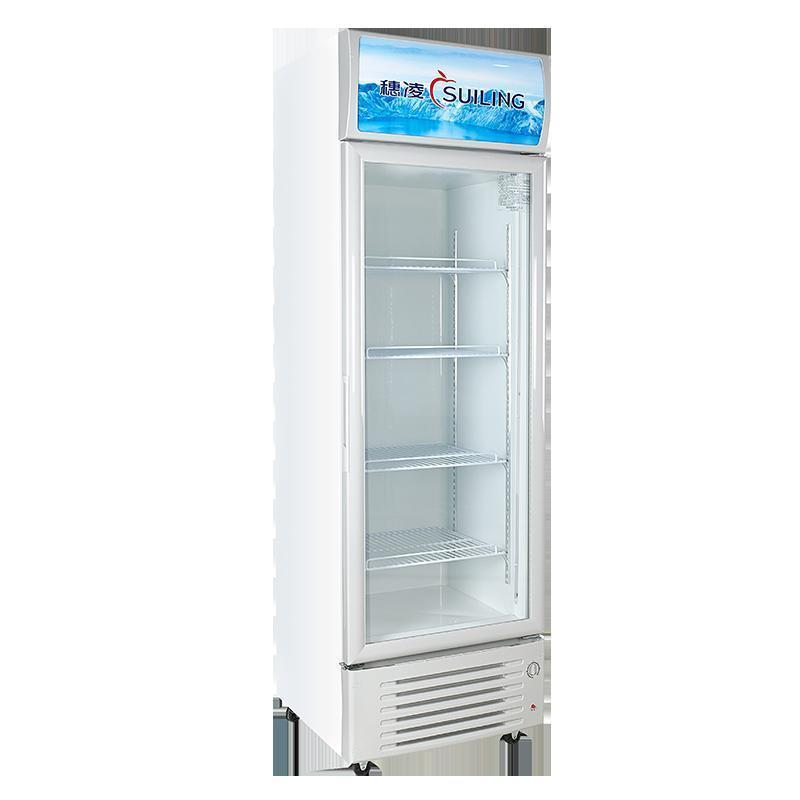 穗凌(SUILING) 冰柜LG4-317L立式冷藏展示柜饮料柜单门超市啤酒陈列鲜花保鲜柜商用冰箱