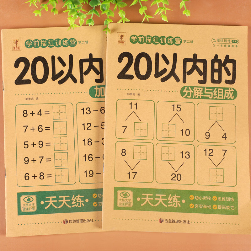20以内加减法天天练二十的分解与组成练习题幼儿园大班口算题卡学前班升小学一年级算术题幼小衔接一日一练