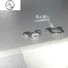 JiMi耳环小众设计感高级2022年新款潮银银耳钉韩国气质爱心锆石耳饰女