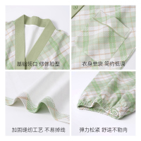 猫人棉睡衣女春秋款长袖套装新款开衫V领高级家居服可外穿