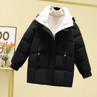 2023冬季新款棉衣棉服女中长款韩版修身显瘦个性羽绒棉服厂家直销 XL建议135-150 黑色