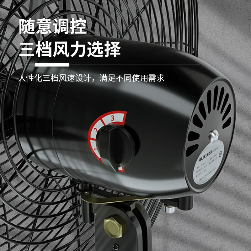 奥克斯(AUX)电风扇家用节能省电风扇床头办公室落地扇工业扇大功率FW-55A