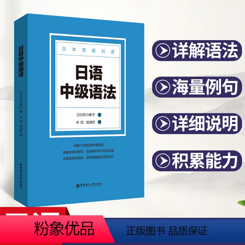 【正版】日语中级语法 日语原版引进 同步语法阅读资料书 市川保子著 日语会话例句语法基础知识华东理工 日语初级语法