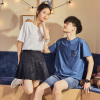 [1折]唐狮夏季情侣休闲男女宽松圆领刺锈短袖T恤牛仔中裤半身短裙(不是需要分开拍)