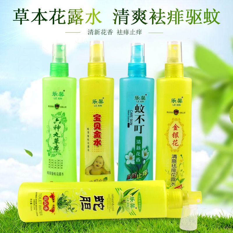 大瓶195ml/ 5款任选 蚊不叮花露 金银花清凉香型 舒爽祛痱止痒
