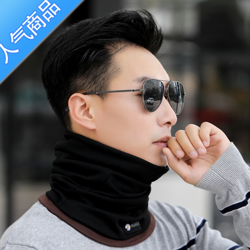 SUNTEK围脖男护颈椎防风防寒保暖脖套冬天韩版潮面罩围巾百搭围脖一体帽