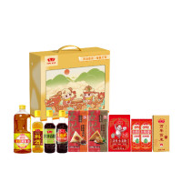 鲁花 粽享食光礼盒D米面粮油套餐调味品粽子大礼包 2000g+2254ml