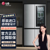 韩国原装进口LG GR-Q23FGNGM 玺印682升冰箱十字对开四门透视窗门中门 变频智能风冷无霜速冻恒温养鲜 敲立见