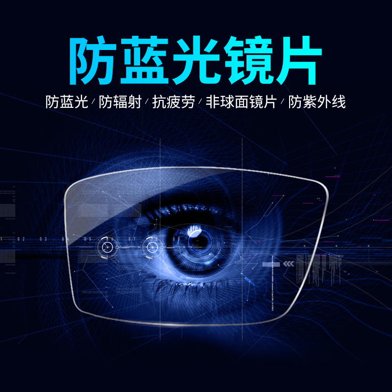 1.60mr-8多屏防蓝光镜片1.67非球面近视镜片护目2片网上配镜 参数