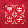 早生贵子提篮模板篮子子孙桶女方男方中式结婚大全干果用品全套 花边早生贵子模板