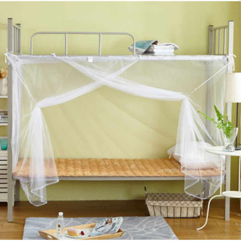 加密防尘顶拉链款学生蚊帐宿舍单双人床上下铺1m18米侧开蚊