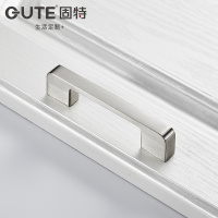 固特(GUTE) 柜门拉手现代简约黑色橱柜衣柜子加长门把手抽屉家用五金拉手家用五金配件6062 拉丝-96孔距