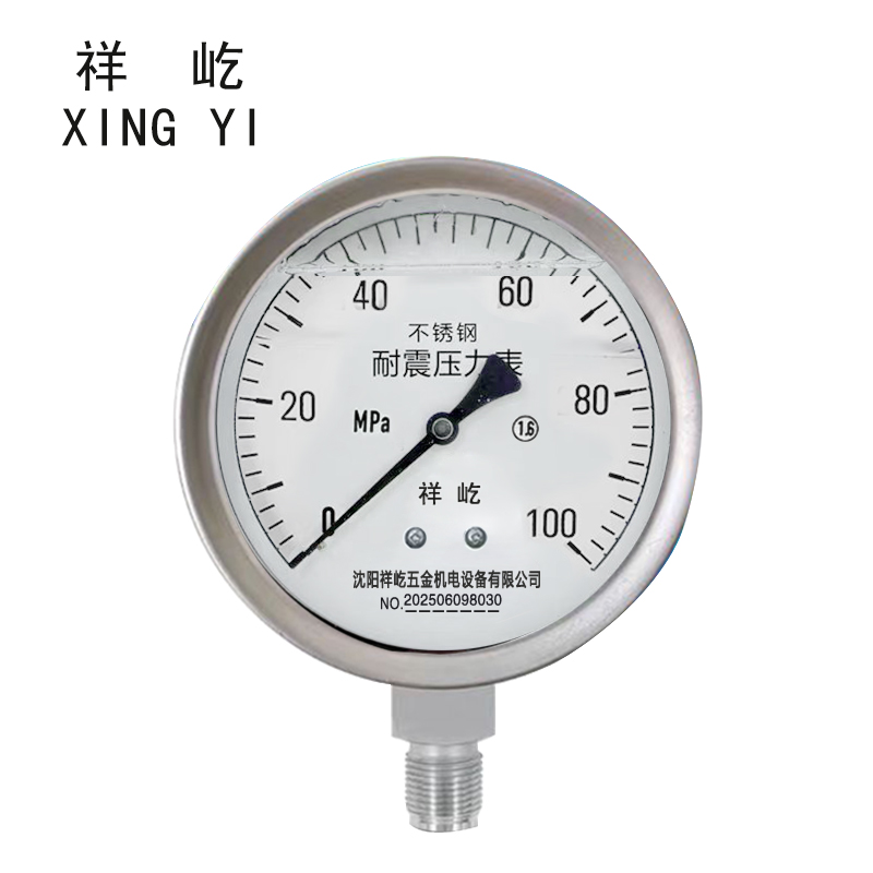 祥屹 耐震压力表 YN100 块 0-100MPA