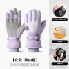 匹牧 HX218-紫白色-女款 保暖手套 防水三层保温棉可触屏抗风 2双 单位:双