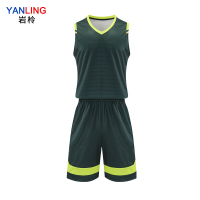 岩柃 篮球服套装 25Y3LQ003 沉绿 S