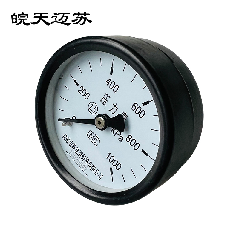 皖天迈苏Y-60Z弹簧管压力表轴向无边1.5级压力表高清大图