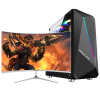 铭能 i9级八核E5 2660/RX550 4G独显/16G内存/256G固态+500G机械盘 台式机 组装电脑 台式电脑 电脑主机 家用办公娱乐学生LOL游戏电脑+32英寸曲面