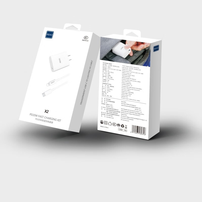 泺澳(REAO)双TYPE-C口快充数据线X15 白色