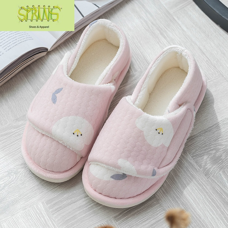 月子鞋冬季包跟可爱孕妇拖鞋女秋季产后月子用品软底产妇鞋子语娄